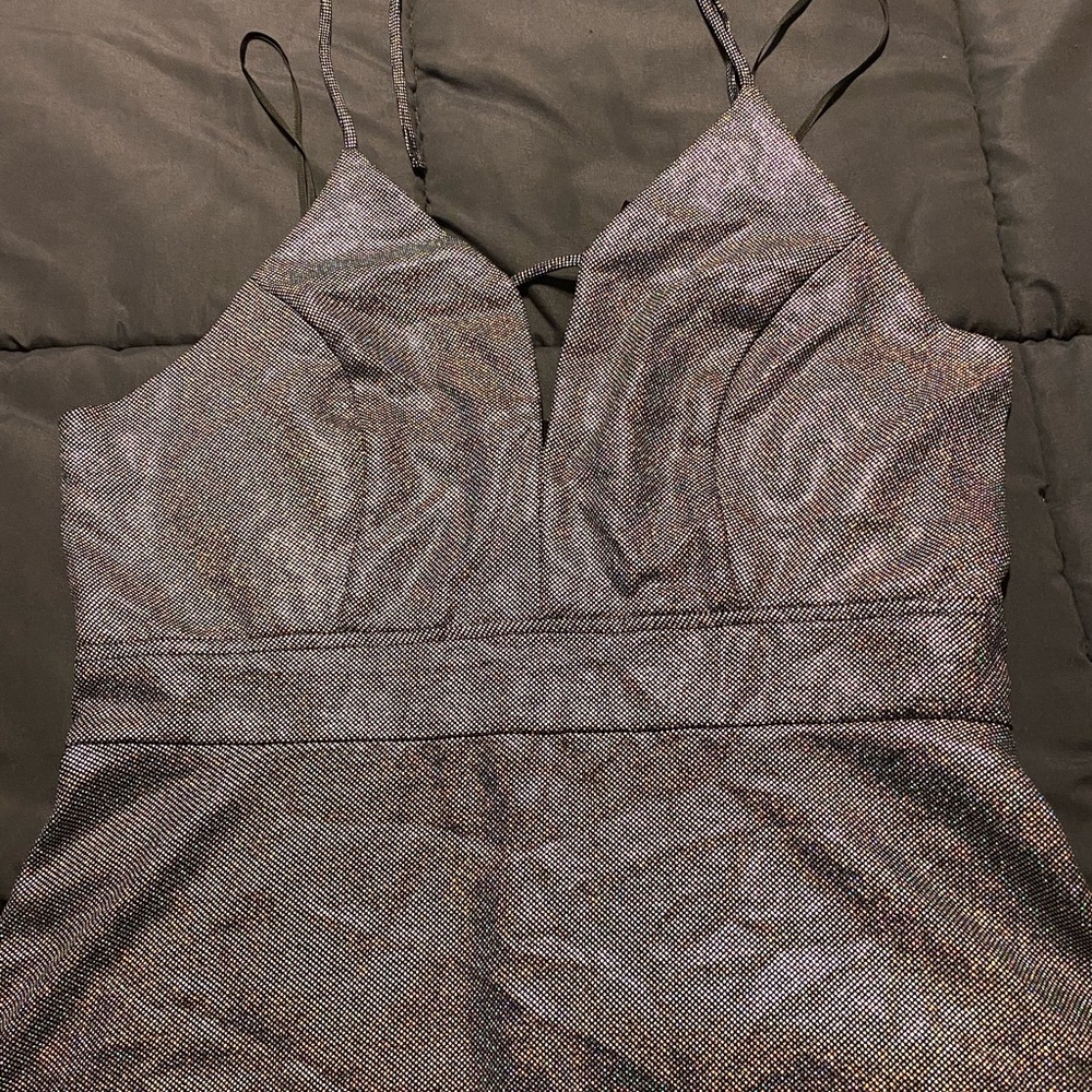 Express Silver Peplum top